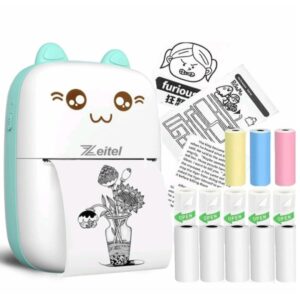 Mini Thermal Pocket Printer (200 DPI) – Cartoon Design